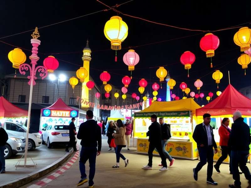 Township - Eid Event Township Eid event with traditional decorations and food stalls